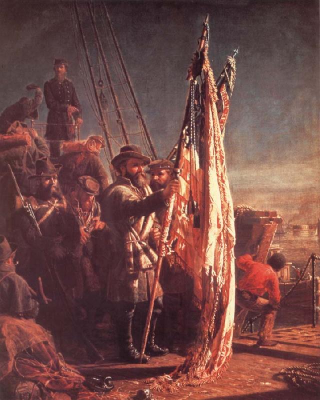 Thomas Waterman Wood The Return of the Flags 1865 oil painting picture